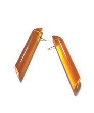 Load image into Gallery viewer, Tangerine Orange Couture Lucite Mega Stick Stud Earrings
