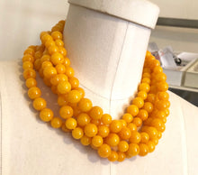 Load image into Gallery viewer, Golden Yellow Beaded Sylvie Statement Necklace