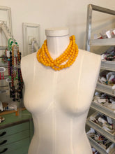 Load image into Gallery viewer, Golden Yellow Beaded Sylvie Statement Necklace