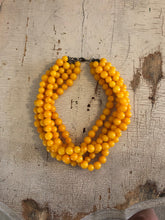 Load image into Gallery viewer, Golden Yellow Beaded Sylvie Statement Necklace