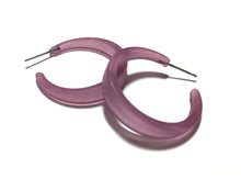Load image into Gallery viewer, Amethyst Purple Frosted Lola Hoop Earrings