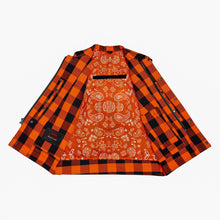Load image into Gallery viewer, Rogue Inferno Black and Orange Flannel Textile Vest