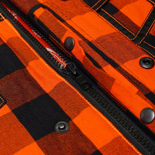 Load image into Gallery viewer, Rogue Inferno Black and Orange Flannel Textile Vest