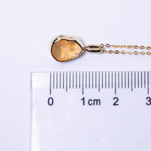 Load image into Gallery viewer, 2.09 ct Mexican Fire Opal, Tsavorite Pendant Necklace 18K Yellow Gold