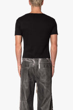 Load image into Gallery viewer, Fitted Ribbed Tee - Black