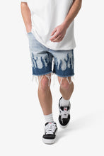 Load image into Gallery viewer, Flame Denim Shorts - Blue