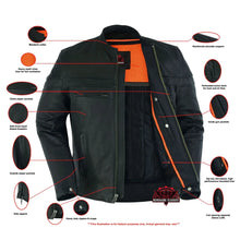 Load image into Gallery viewer, Men&#39;s Sporty Lightweight Black Leather Cross Over Jacket