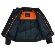 Load image into Gallery viewer, Men&#39;s Sporty Lightweight Black Leather Cross Over Jacket