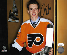 Load image into Gallery viewer, Carter Hart Locker Room Philadelphia Flyers Autographed 8" x 10" Hockey Photo