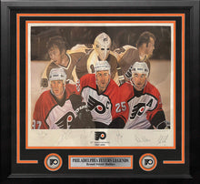 Load image into Gallery viewer, Philadelphia Flyers Autographed 19x25 Lithograph - Clarke, Roenick, Parent, Primeau, Barber, LeClair