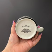 Load image into Gallery viewer, Forever &amp; Always Mug in White with Black Floral Artwork | Giftable Coffee Tea Cup | 15oz