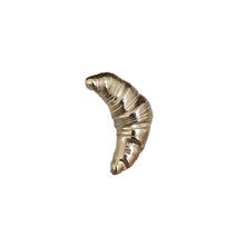 Load image into Gallery viewer, French Croissant Brooch in Gold &amp; Silver 1.4" Metal Pin for Food Lovers