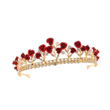 Load image into Gallery viewer, Fresh Romance Red Roses Tiara Crown | Royalty Crown Hair Accessory