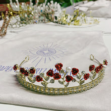 Load image into Gallery viewer, Fresh Romance Red Roses Tiara Crown | Royalty Crown Hair Accessory