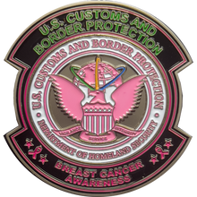 Load image into Gallery viewer, BL14-010 CBP Pink Border Patrol Agent Challenge Coin Breast Cancer Cancer Awareness
