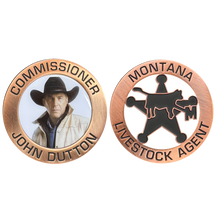 Load image into Gallery viewer, BL18-008 Montana Livestock Association Agent Challenge Coin Yellowstone Commissioner Dutton