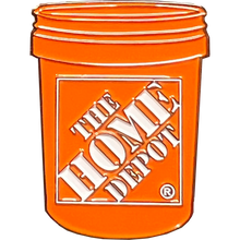 Load image into Gallery viewer, BL12-004 Home Depot Pin Associate orange bucket lapel pin