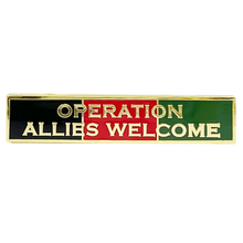 Load image into Gallery viewer, EL13-005 Operation Allies Welcome AFGHAN Unit Citation Commendation Bar Pin Police CBP