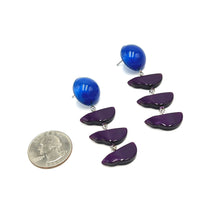 Load image into Gallery viewer, Deep Purple &amp; Blue Cloud Moonglow Earrings