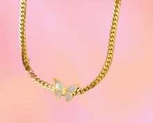 Load image into Gallery viewer, Titanium Butterfly Circle Chain Necklace