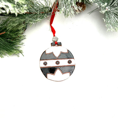 Black and White Ceramic Ornament