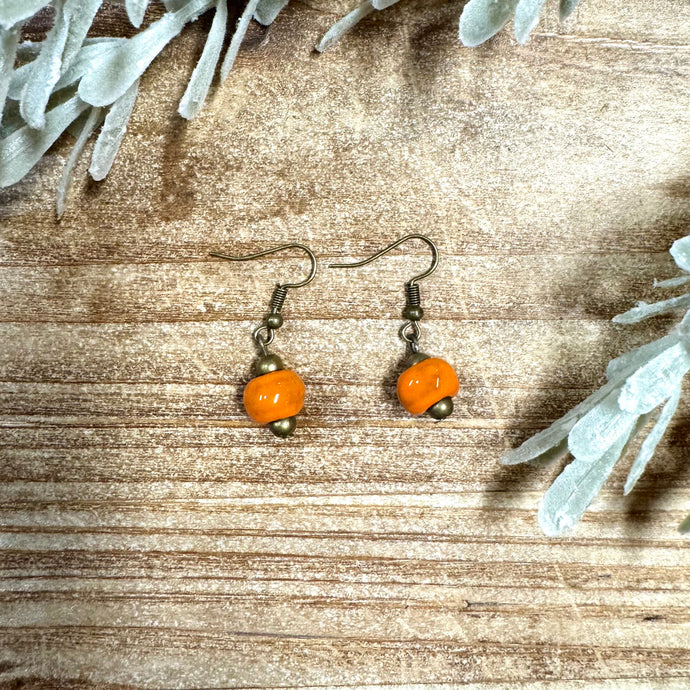 Simple Ceramic Earring- Orange