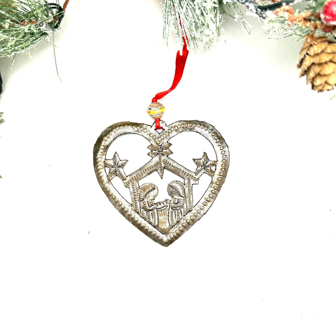 New Heart Nativity Ornament