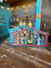 Load image into Gallery viewer, Staff Favorite Magenta Standing Nativity