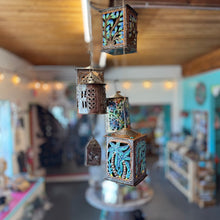 Load image into Gallery viewer, Painted Palm Hanging Lantern