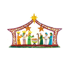 Load image into Gallery viewer, Staff Favorite Magenta Standing Nativity