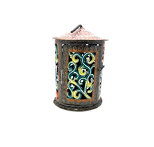 Load image into Gallery viewer, Painted Floral Hanging Lantern