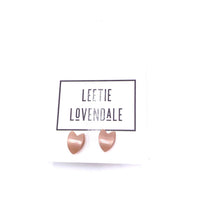 Load image into Gallery viewer, Beige Mini Ivy Leaf Moonglow Stud Earrings