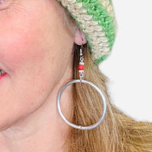 Load image into Gallery viewer, Dangle Hoop Earring- Smooth