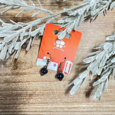 Simple Ceramic Earring- Navy