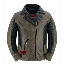Load image into Gallery viewer, Fusion Flow Women's  Leather Motorcycle Jacket