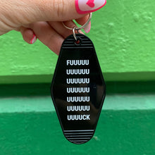 Load image into Gallery viewer, Fuuuuuuuuuuuck Motel Style Keychain in Black
