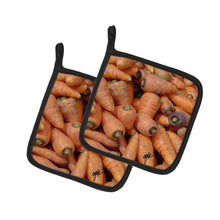Load image into Gallery viewer, Carrots by Gary Kwiatek Pot Holders - Set of 2 Decorative Kitchen Helpers | Made in the USA
