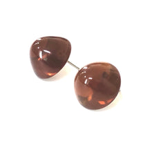 Load image into Gallery viewer, Tortoise Brown Gumdrop Stud Earrings