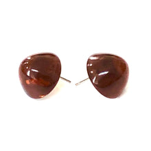 Load image into Gallery viewer, Tortoise Brown Gumdrop Stud Earrings
