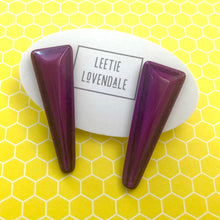 Load image into Gallery viewer, Purple Sparkle Trio Stud Earrings