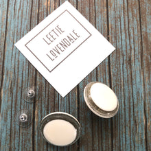 Load image into Gallery viewer, White Sparkle Disc Stud Earrings