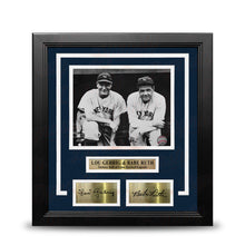 Load image into Gallery viewer, Lou Gehrig &amp; Babe Ruth New York Yankees 8" x 10" Framed Baseball Photo with Engraved Autographs