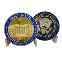 Load image into Gallery viewer, EL8-01 43rd President George W. Bush Challenge Coin White House POTUS G.W. Bush coin