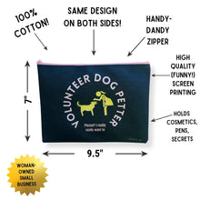 Load image into Gallery viewer, GetBullish Volunteer Dog Petter Canvas Zipper Pouch 9.5" x 7" | Cosmetics Bag or Pencil Case