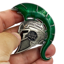 Load image into Gallery viewer, DL11-04 CBP Gladiator Challenge Coin Field Operations Border Patrol Joint Ops Directorate Spartan Helmet Mask