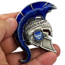 Load image into Gallery viewer, DL11-04 CBP Gladiator Challenge Coin Field Operations Border Patrol Joint Ops Directorate Spartan Helmet Mask