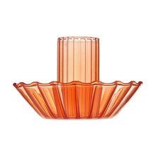 Load image into Gallery viewer, Glass Candle Holder in Red | Aesthetic Tinted Glass Taper Candle Sticks Candlestick Base