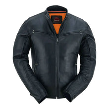 Load image into Gallery viewer, Men&#39;s Lightweight Drum Dyed Naked Lambskin Jacket - Black