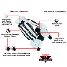 Load image into Gallery viewer, Glove Grace White and Black Skeleton Hand Riding Glove