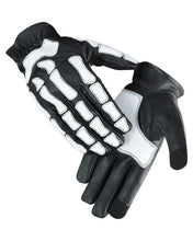 Load image into Gallery viewer, SkullTrail Men's leather  gloves Black &amp; White